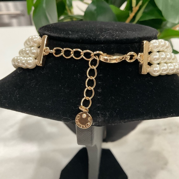 Charter Club Gold-Tone Imitation Pearl Triple-Row Choker NWOT - Picture 2 of 4